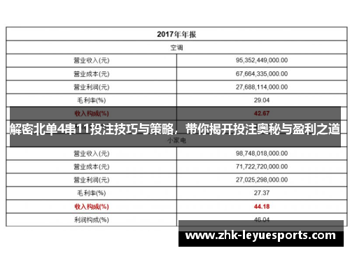 解密北单4串11投注技巧与策略，带你揭开投注奥秘与盈利之道
